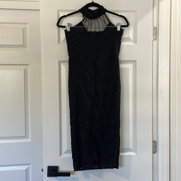 Pretty Little Thing | Midi black beaded halter dress - Picture 4 of 5